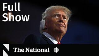 CBC News The National  Trump makes appearance at RNC