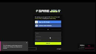 Gamejolt Wont Let me Log in Because There is an Account With my Email