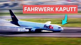 Notlandung ohne Fahrwerk FedEx-Boeing muss in Istanbul auf Rumpf landen