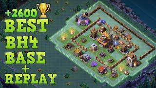 Best Builder Hall 4 Base Tested wReplay  BH4 Anti 2 Star Builder Base Layout  Clash of Clans