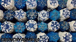 100 + Blue & White Snowflakes  Oddly Satisfying  ASMR  Sleep Aid