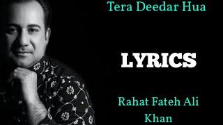 TERA DEEDAR HUA LYRICS  RAHAT FATEH ALI KHAN  PRITAM SAYEED Q  EMRAAN H ESHA G  JANNAT 2 NL