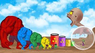 EVOLUTION OF HULK MONSTER vs BIGGEST HEAD Size Comparison  ANIMATION SUPER HEROES MOVIE ANIMATION