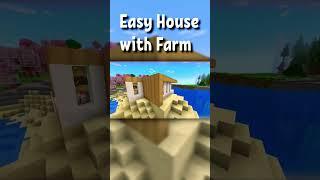 Easy House with Farm More likes - more Shorts #shorts #minecraft