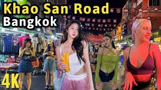 KHAO SAN ROAD BANGKOK NIGHTLIFE  BANGKOK STREET FOOD- FREELANCERS -KHAO SAN ROAD 2023 #bangkok