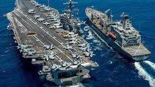 USS Carl Vinson and FS Charles de Gaulle Launches Aircraft