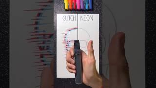 Neon technique with Acrylic Markers #artistomg