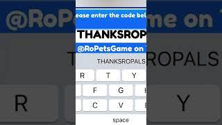 Use code “THANKSROPALS” Before It’s too late Roblox RoPets