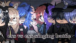 EXS VS EXS SINGING BATTLE  gacha life singing battle  300 subs special  loveebitezz