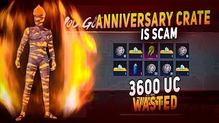 ANNIVERSARY CRATE OPENING *Worst crate ever* +wasted 3600uc BGMI