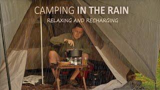 HEAVY RAIN I AM PREPARED solo camping  Relaxing Nature Sounds  ASMR  Car Jeep Wrangler  SoC 22