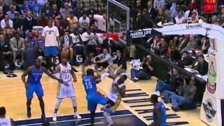 Kevin Durant NASTY facial dunk on Roy Hibbert Apr 6 2012