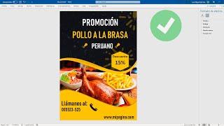 Como hacer un Volante publicitario en Word Exportar imagen JPG PNG