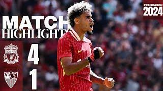 HIGHLIGHTS Luis Diaz double & a Jota screamer Liverpool 4-1 Sevilla  Pre-Season 2024