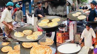 Famous breakfast street food of Afghanistan  What Afghans are eating in Early morning  Parati Milk