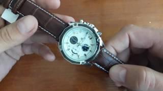 Кварцевые мужские наручные часы Megir 2015 Viero. Настройка часов