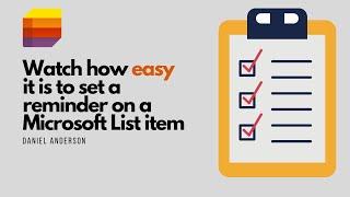 How to set a reminder on a Microsoft List item using a list column