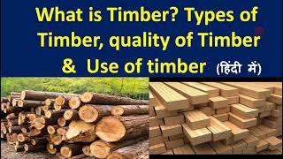 Timber  Types of Timber  quality of Timber  Use of timber  Timber making process  wood making