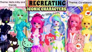 Recreating *ICONIC* Tv Show CHARACTERS In DRESS TO IMPRESS Sanrio Care bears & My little pony 