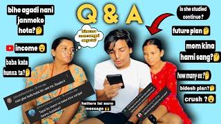 Q&A VIDEO FIRST TIME WITH FAMILY  how many ex  future plan? ￼￼BIDESH PLAN ? 