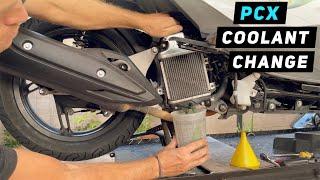 Honda PCX 150 - Coolant Change  Mitchs Scooter Stuff