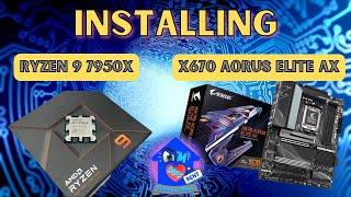 How to install the AMD Ryzen 9 7950x  x670 Aorus Elite AX  PC Upgrade Pt 2
