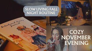 Fall Night Routine  Cozy Peaceful Aesthetic  Self Care Motivation