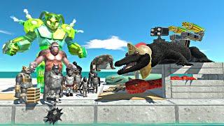 Mutant Primates Attack Reptiles Castle Defense - Animal Revolt Battle Simulator