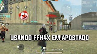 USANDO FFH4X NO 4X4 USANDO HACK NO APOSTADO MOD MENU FREE FIRE