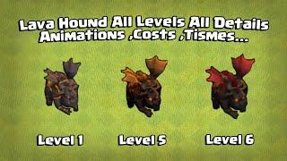 lava Hound all Level animations Costs Times damage HP  clash of clans