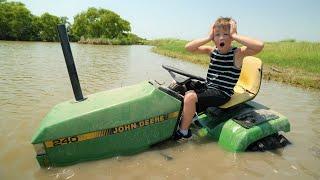 Playing in the water with kids tractors compilation  Tractors for kids