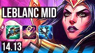 LEBLANC vs CASSIOPEIA MID  1515 Rank 5 LeBlanc 6 solo kills Rank 21  NA Challenger  14.13