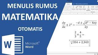 Cara Menulis Rumus Matematika Di Word Paling Mudah