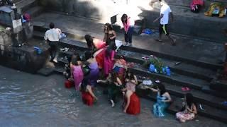 Holy Bath at Gaurighat in Bagmati River. GN TV.