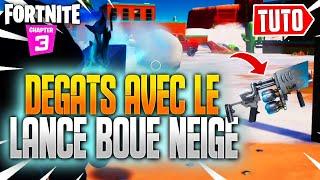 QUÊTE FAIRE DES DÉGÂTS AVEC LE LANCE BOULE DE NEIGE sur FORTNITE WINTERFEST Tuto Facile