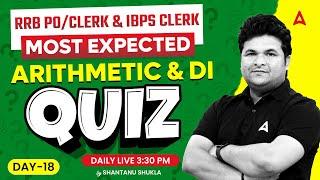 IBPS RRB CLERKPO  IBPS CLERK 2024  Quants Most Expected Arithmetic Quiz #18  By Shantanu Shukla