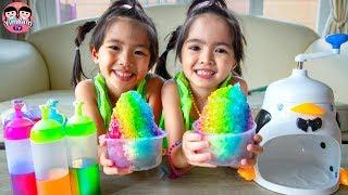 หนูยิ้มหนูแย้ม  น้ำแข็งใสเรนโบว์ Rainbow Shave Ice