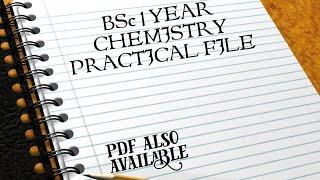 BSc 1 year chemistry practical file