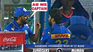 Rohit sharma Want captaincy back from hardik pandya after his bad captaincy in Srh vs mi match