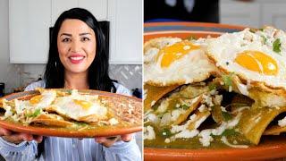 How to make THE BEST CHILAQUILES VERDES  MEXICAN BREAKFAST RECIPE  VIEWS ON THE ROAD