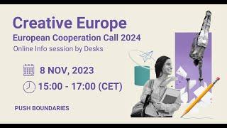 Info session European Cooperation projects 2024 English
