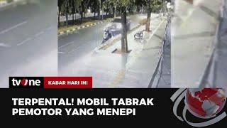 Detik-detik Mobil Tabrak Seorang Wanita saat Duduk di Motor  Kabar Hari Ini tvOne