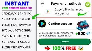 Free Redeem Code Live Proof  Google Play Redeem Code App ️