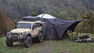 This CAR TENT is perfect for RAIN and STORM  Solo Camping ASMR 