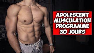 Adolescent programme musculation complet 30 jours  10min à la maison sans matériel