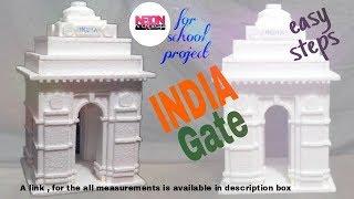 How to make a INDIA Gate for school projectby thermocolwith thermocolNeion Art N style