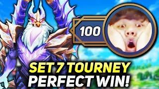 PERFECT GAME MR 100 HP IN FIRST SET 7 TOURNEY  Teamfight Tactics PBE