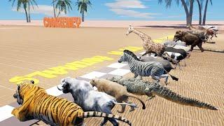 Epic Race with 40 Wild Animals Desert Dash Who Will Win the Challenge