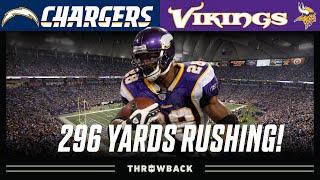 Adrian Peterson Sets the Rushing Record Chargers vs. Vikings 2007