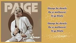 PAIGE- Kodwa Baba{official lyric video FEATURING SEEZUS BEATS